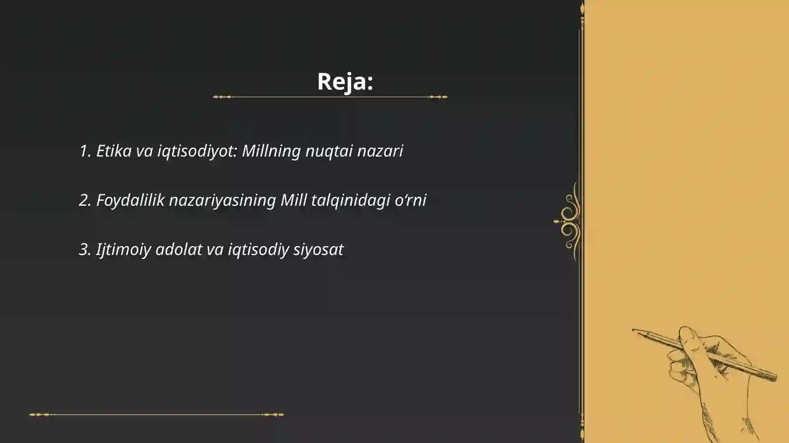 J.S.Millning iqtisodiy qarashlari 2
