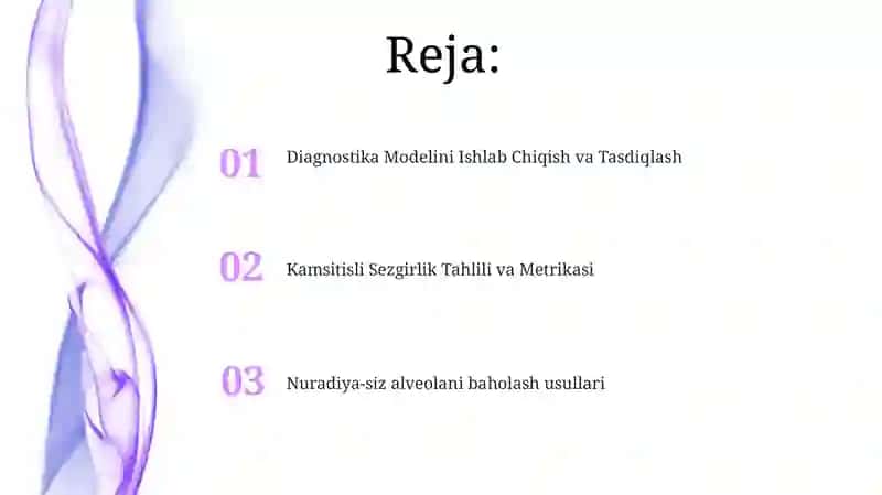 Diagnostika Modelini Ishlab Chiqish va Tasdiqlash 2