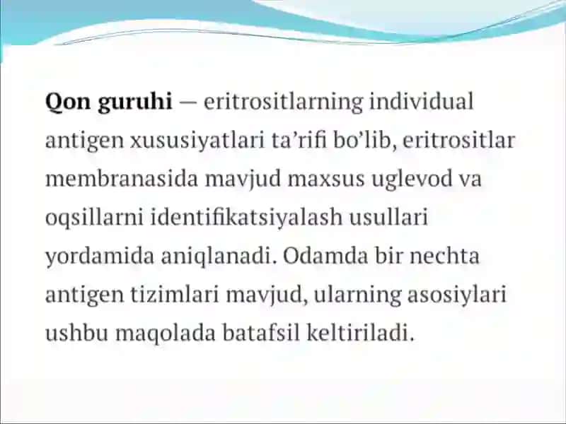 Qon guruhlari va rezus faktorni aniqlash 2