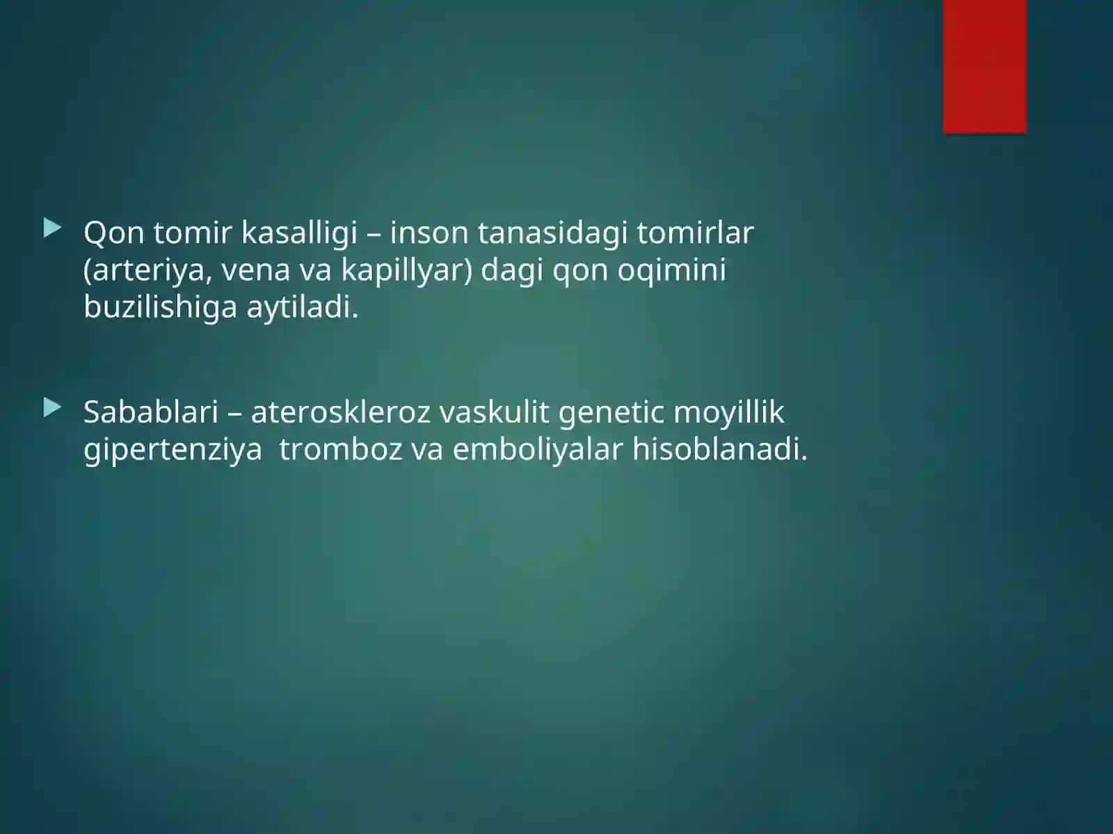 Qon tomir kasalligi 2
