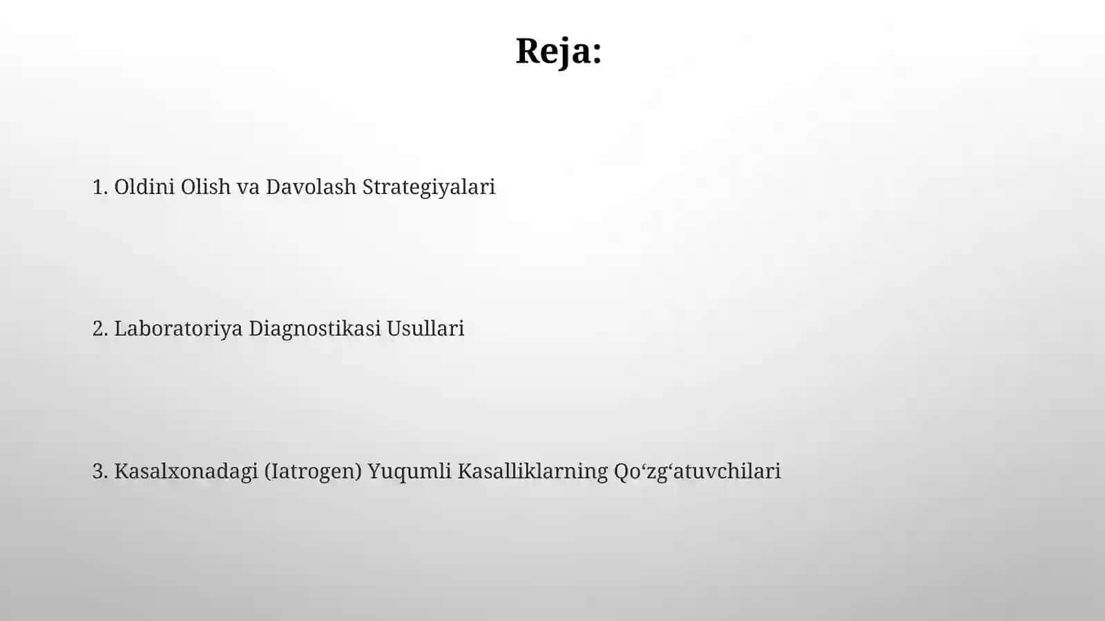 Kasalxonaichitarqaluvchi(yatrogen)yuqumlikasallikqoʻzgʻatuvchivalabaratoriyatashxislari 2