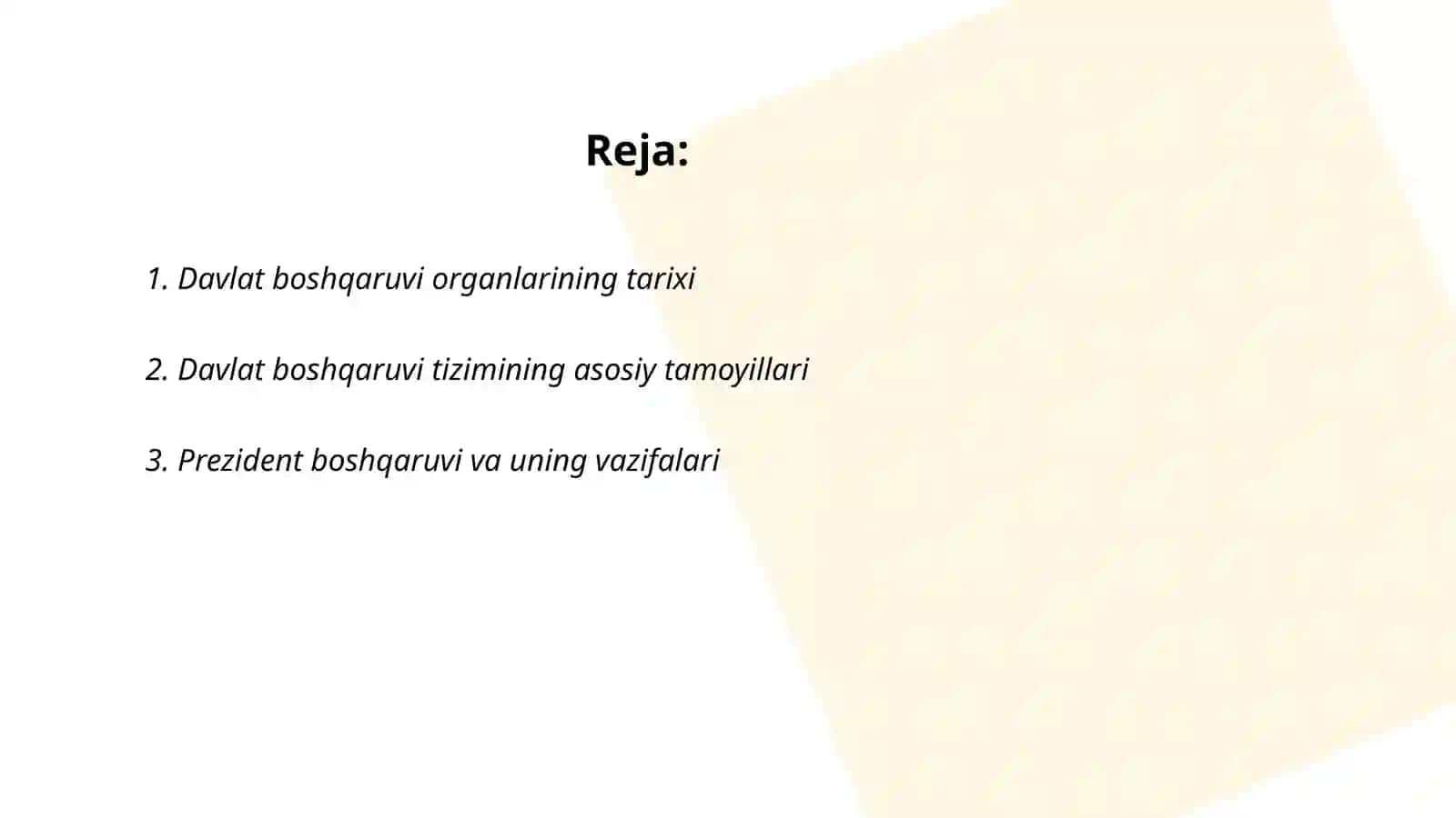 Davlat boshqaruvi organlari va ularning funksiyalari 2