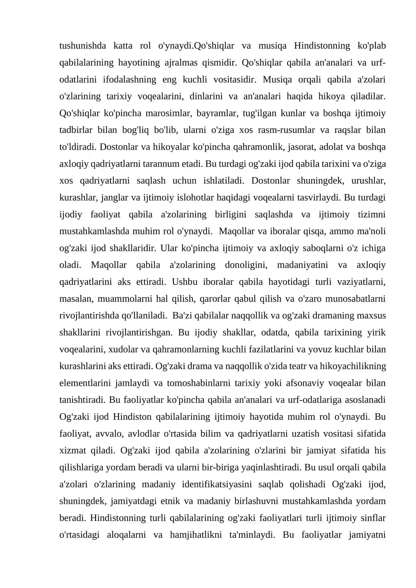Oral Creativity of Indian Tribes (Hindiston qabilalarining og'zaki ijodiy faoliyati) 2