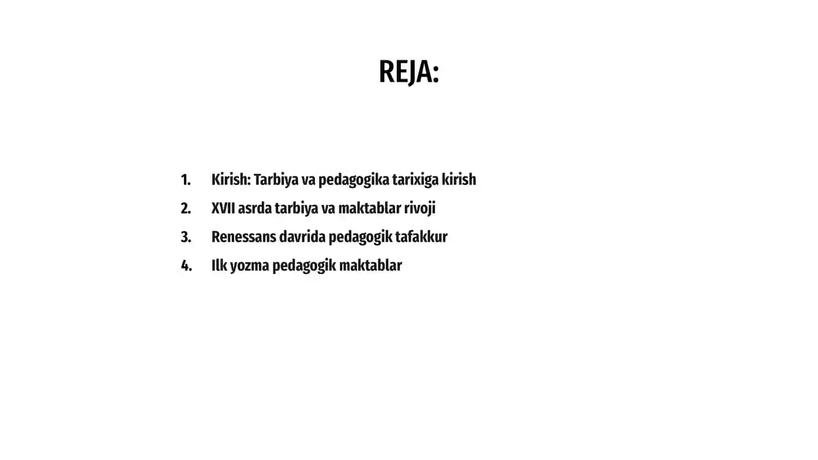 Tarbiya va Pedagogika Tarixi 2