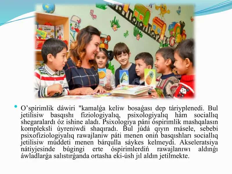 O'spirimlik dawirining psixikaliq o'zgarisleri 2