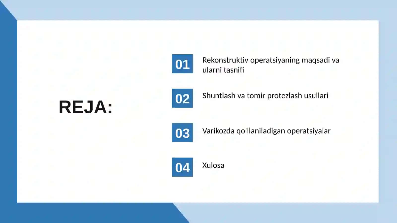 Oyoq venalari varikoz kasalligida bajariladigan operatsiyalar 2