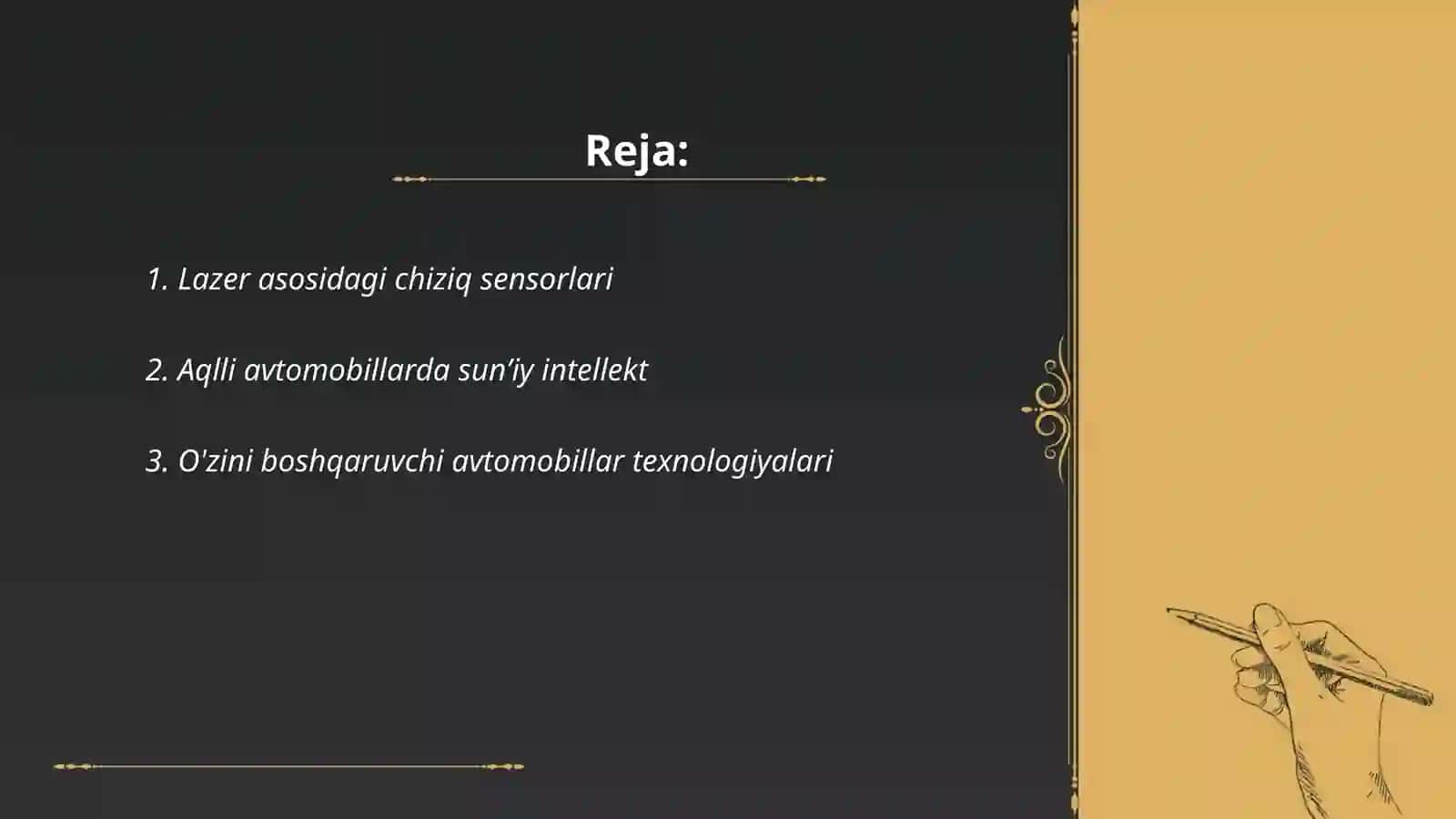 Line sensori va aqlli avtomobillar 2