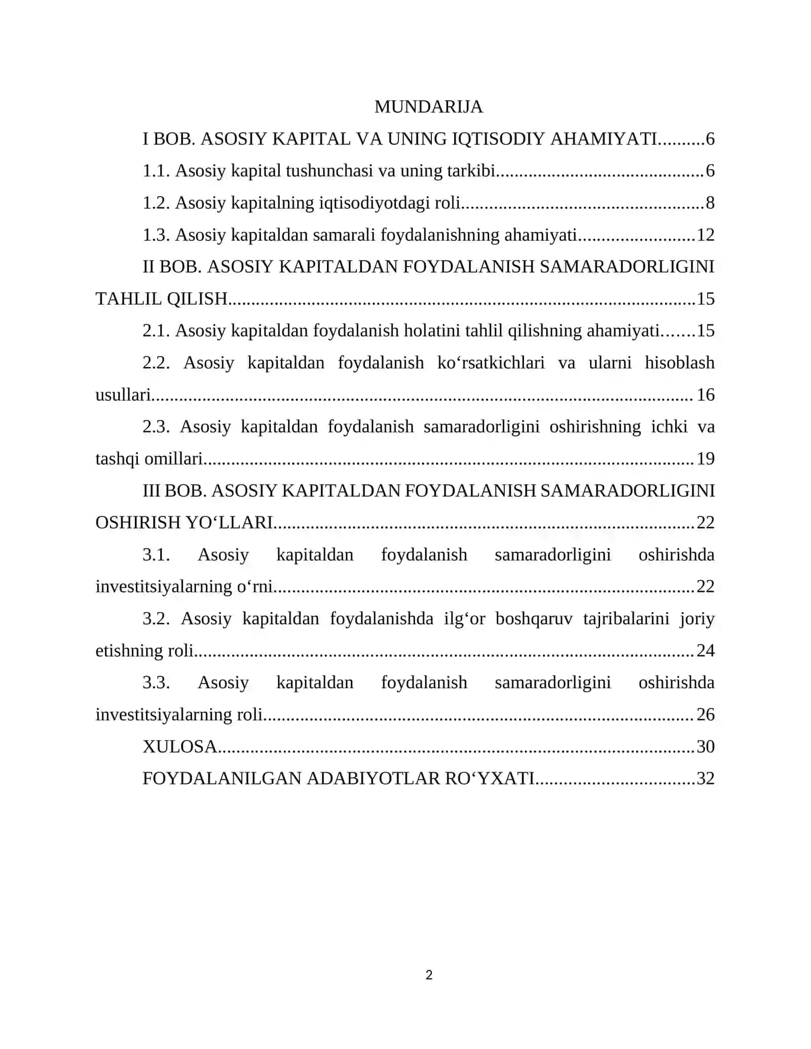 IQTISODIYOT: Himoyadan o’tdi kurs ishi 2