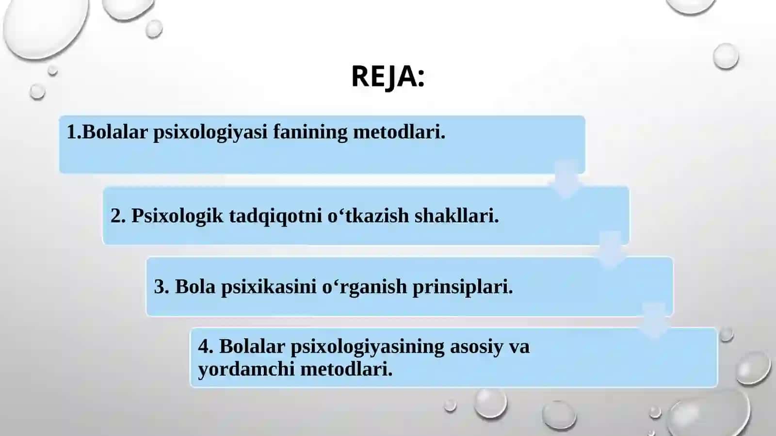 Bolalar psixologiyasi va psixodiagnostikasining metodlari 2