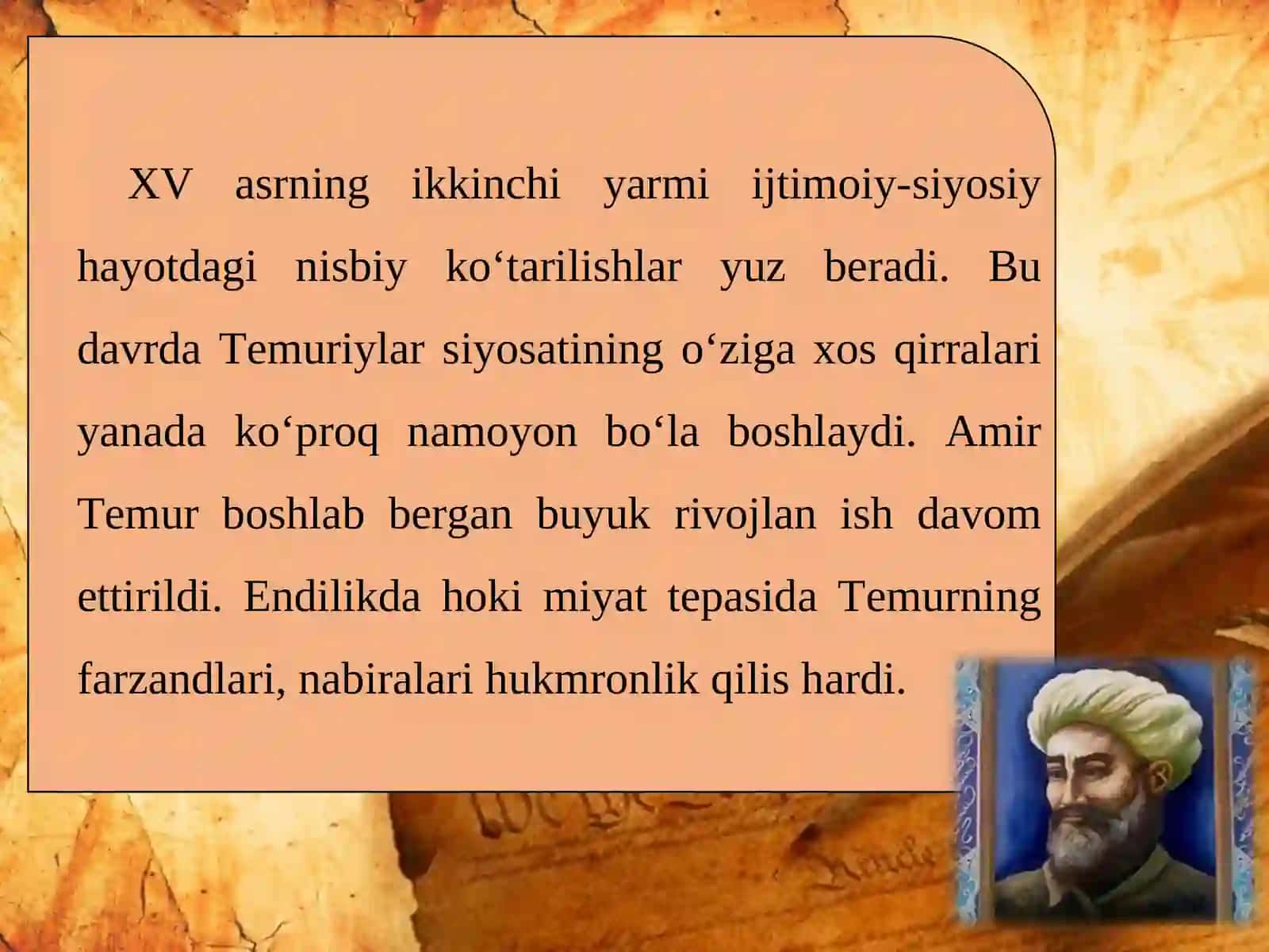 7-mavzu: ALISHER NAVOIY (1441–1501) 2