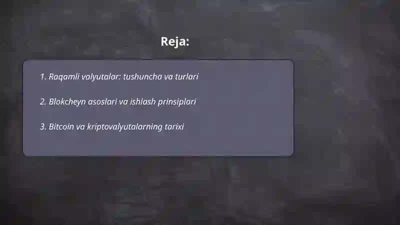 Raqamli valyutalar va elektron pul tizimlari 2