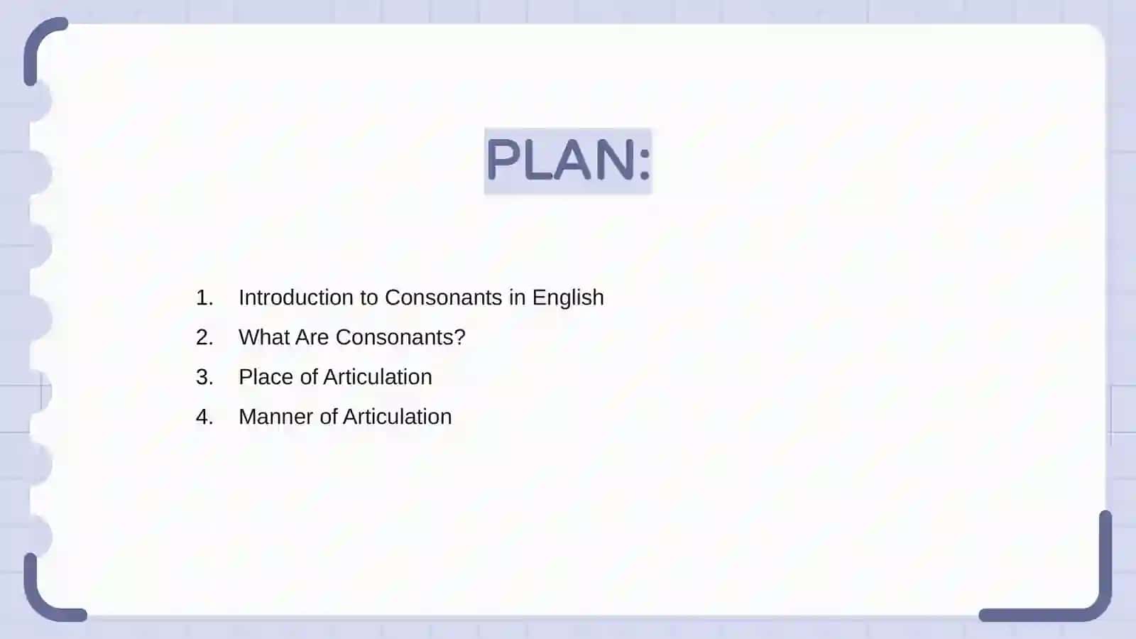 The Consonant system of English 2