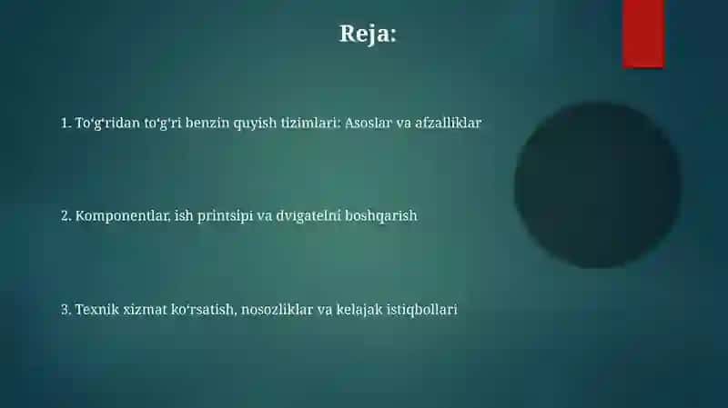Benzin quyish tizimlari 2