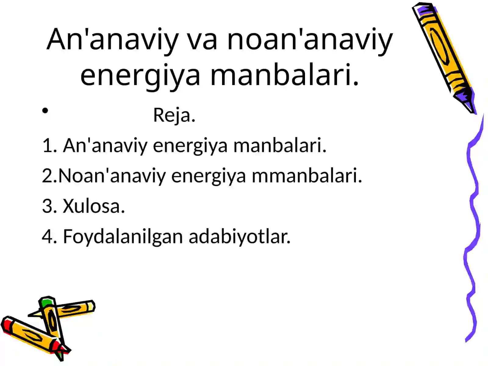 Muqobil energetika fanidan Kurs Ishi 2