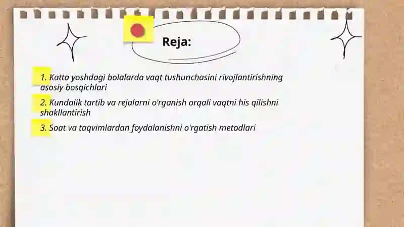 Katta yoshdagi bolalarda vaqtni his qilishni rivojlantirish Qoldosheva Gozal 2