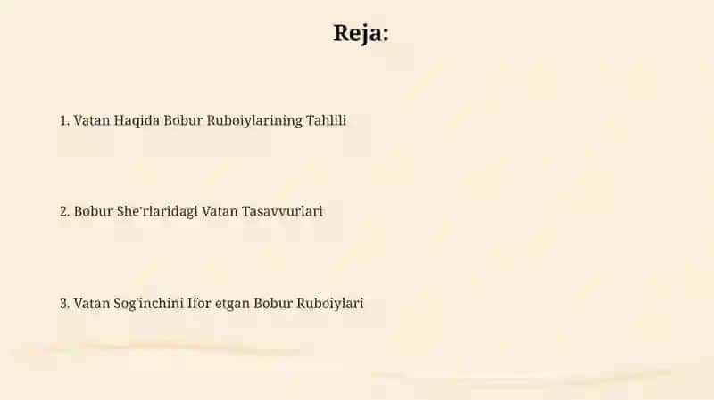 Bobur Ruboiylaridan Vatan Sogʻinchi 2