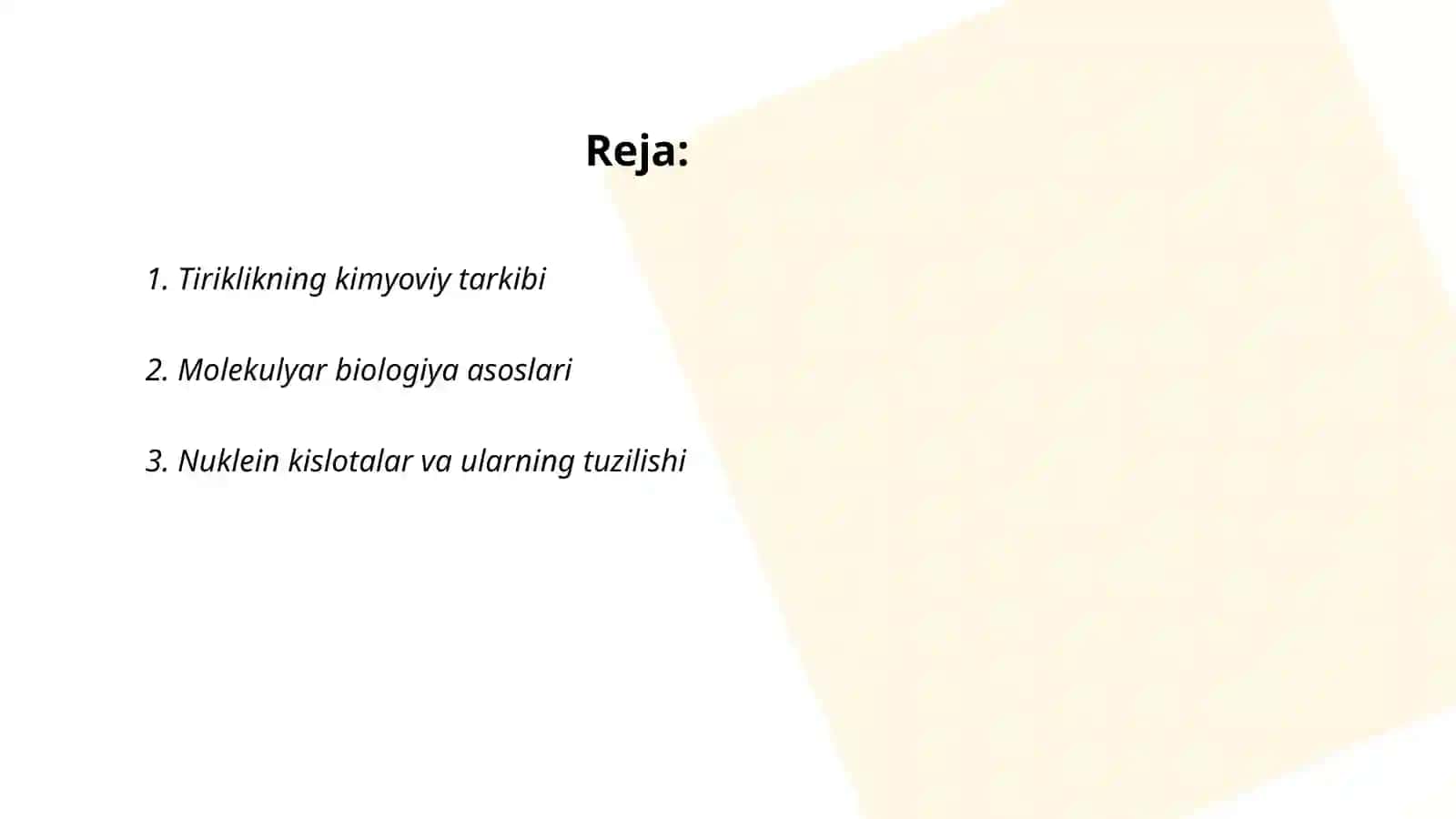 Tiriklikning molekulyar asoslari 2