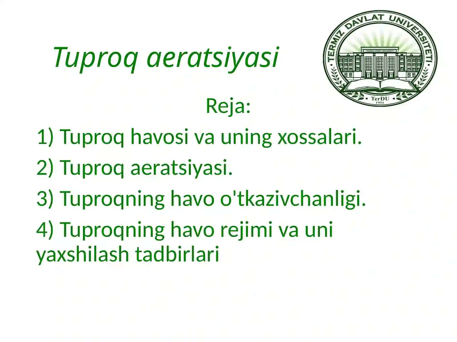 O'simliklar oziqlanishi va o'g'it fanidan taqdimoti 2