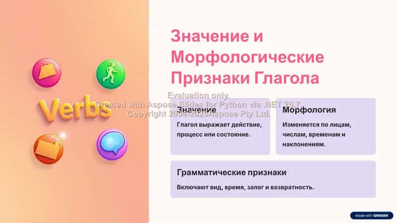 Глагол: Знакомство с частью речи 2