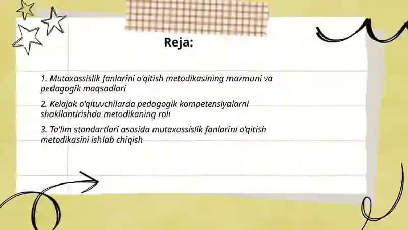 Mutaxasislik fanlarini uqitish metodikasi 2