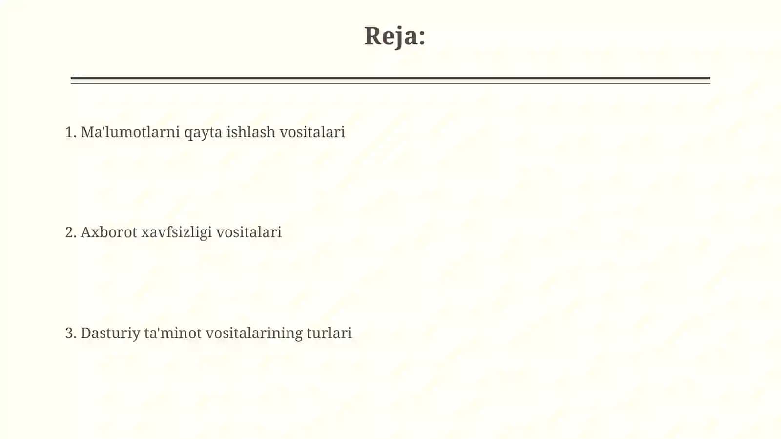 Dasturiy ta'minot vositalari 2