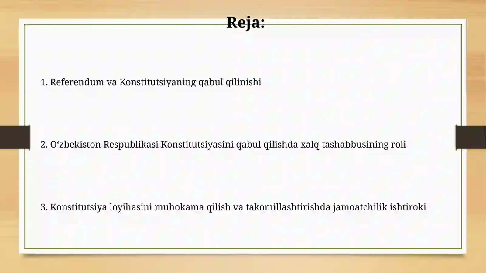 Referendum va Konstitutsiyaning qabul qilinishi 2