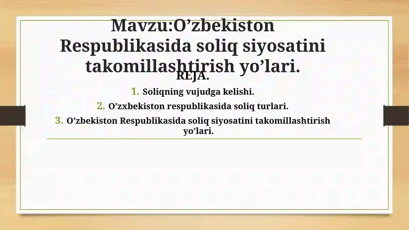 Mikroiqtisodiyot fanidan tayyorlagan prezintatsiya 2