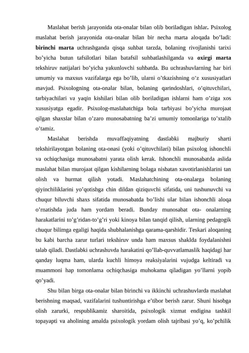 Amaliyotchi psixologning faoliyat sohalar 2