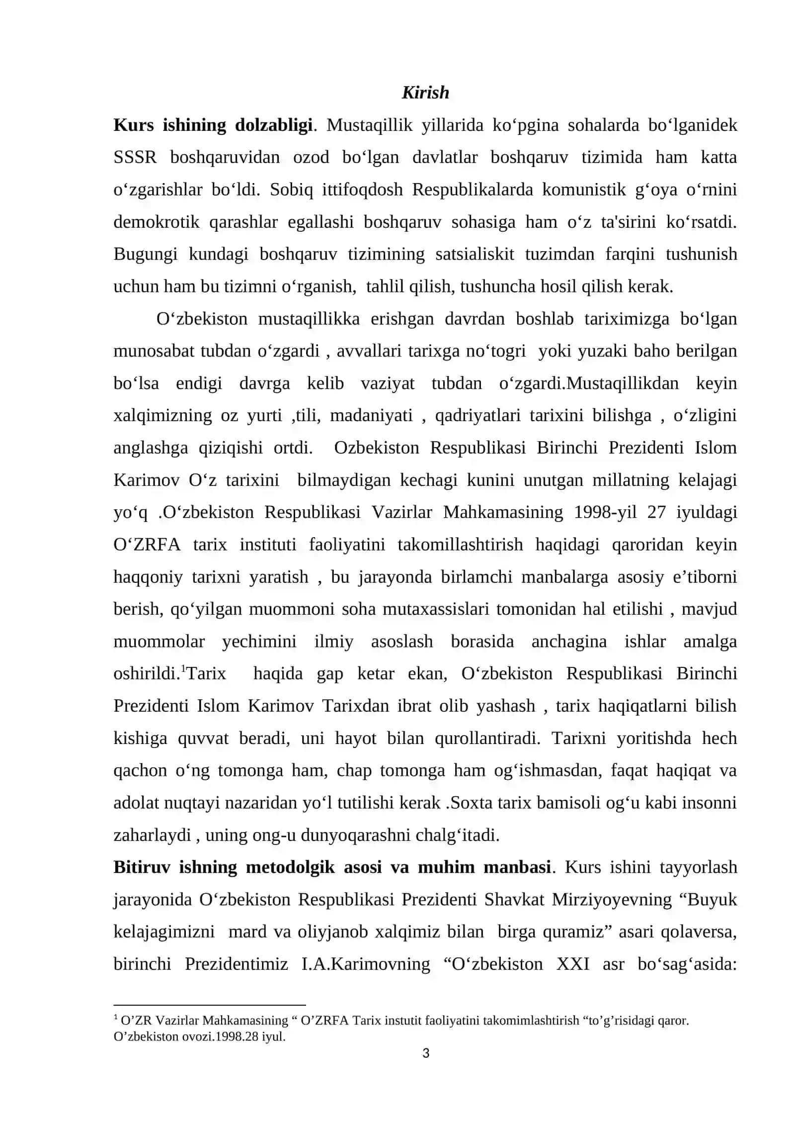 Mustaqillik yillarida Qoraqalpog‘iston Respublikasi davlatchilik taraqqiyoti 2