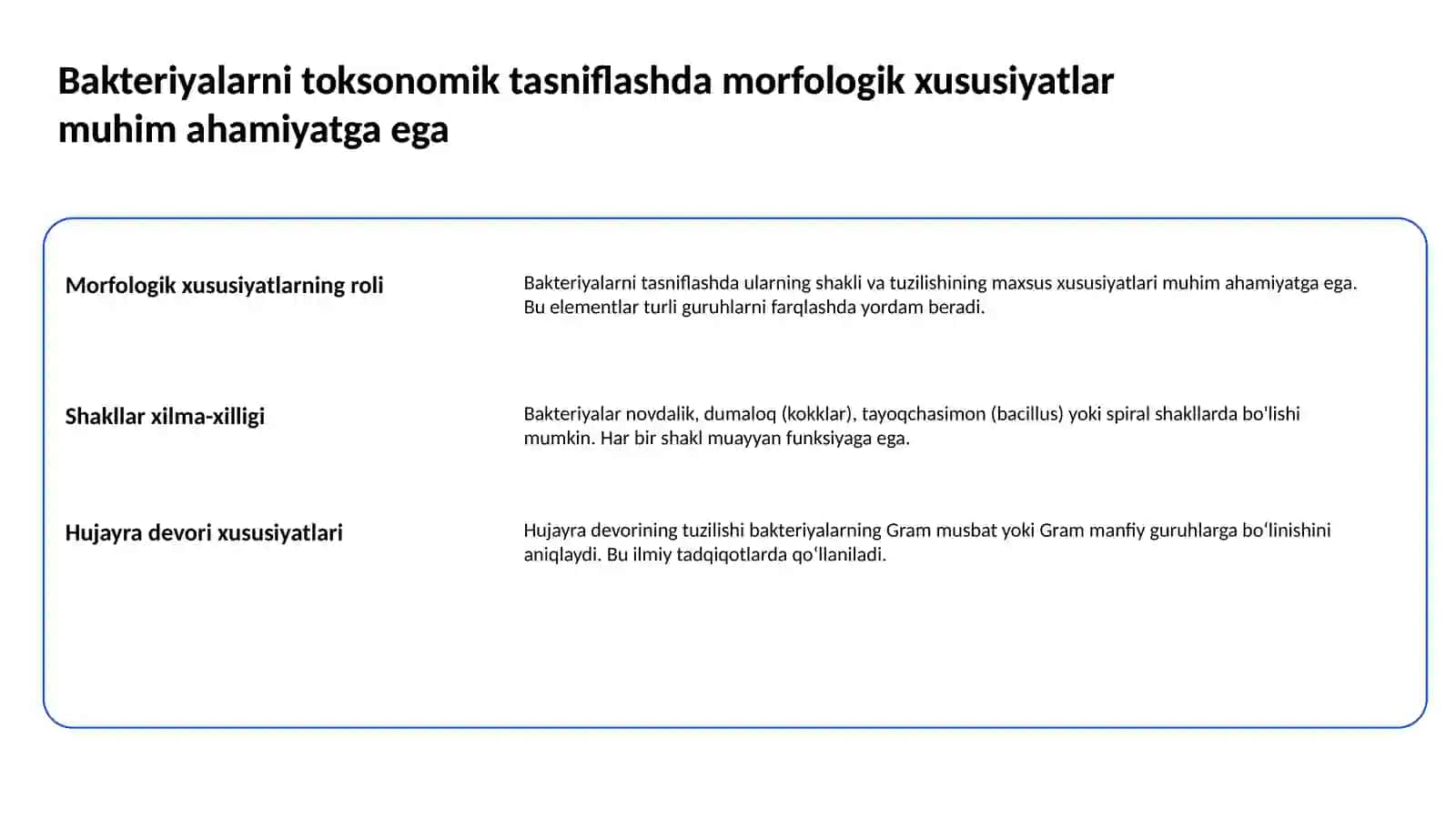 Bakteriyalarning klassifikatsiyasi toksonomiyasi va nomenklaturasi 2