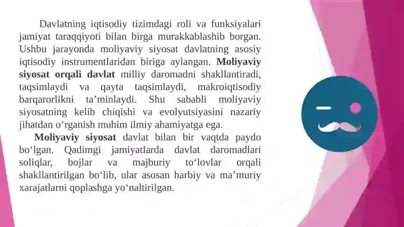 Moliyaviy siyosat 2