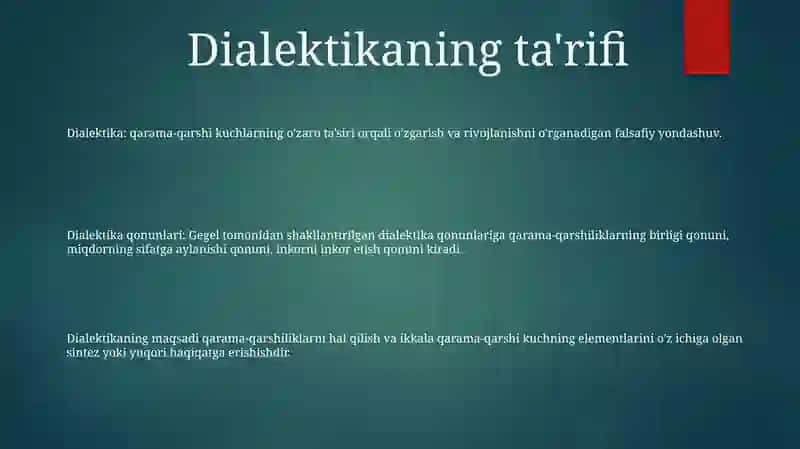 Dialektika Qonunlari 2
