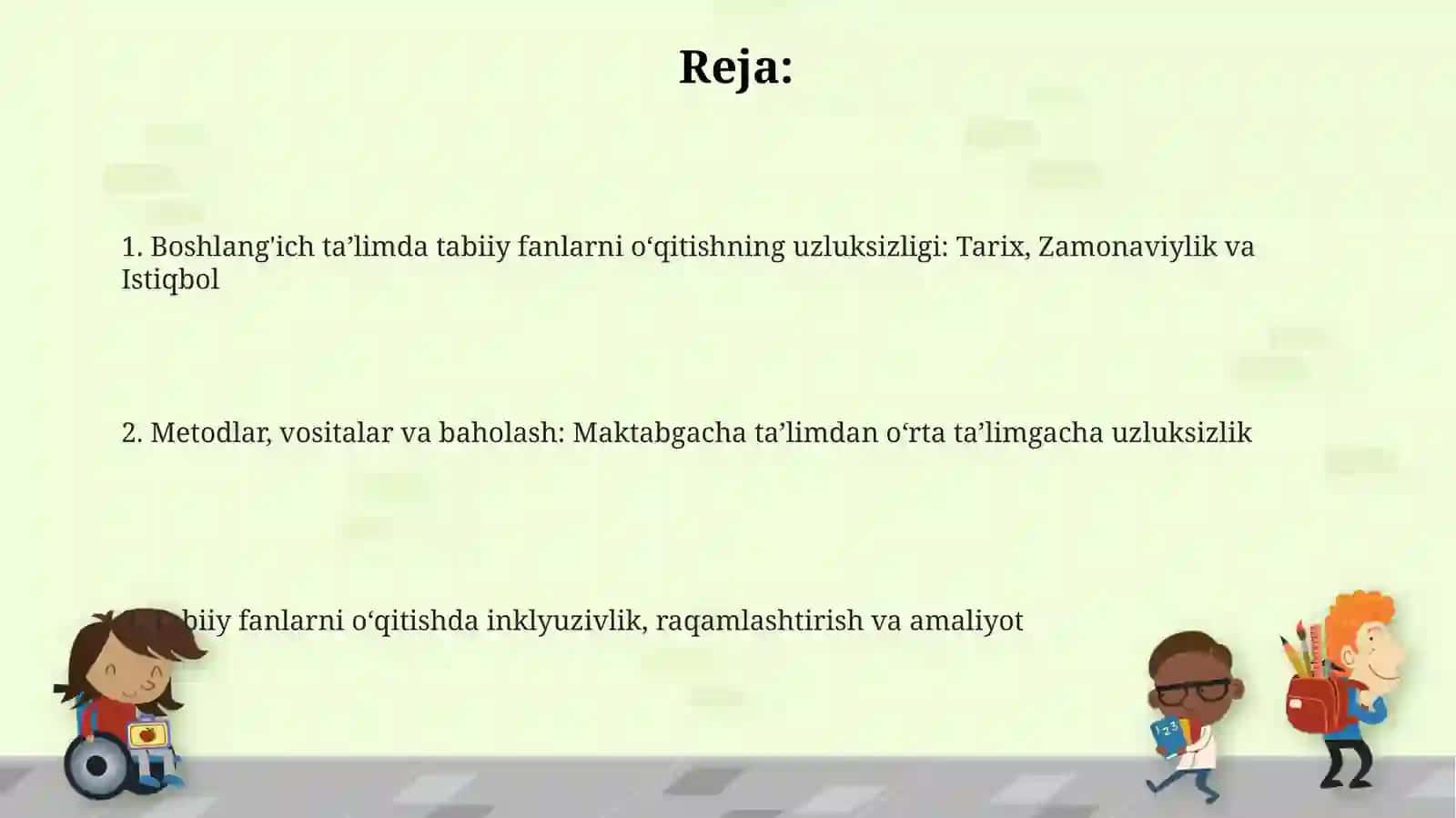 Boshlangʻichtaʼlimtabiiyfanlarinioʻqitishmetodlarivavositalarininguzviyligi 2