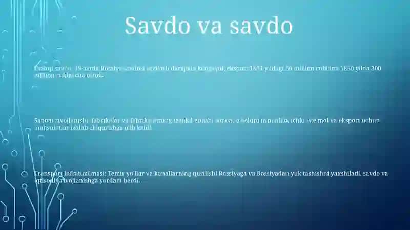 Xix Asr Birinchi Yarmida Rossiyaning Iqtisodiy Rivojlanishi 2