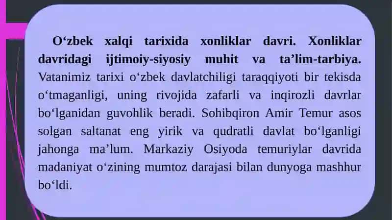 XONLIKLAR DAVRIDAGI IJTIMOIY-SIYOSIY MUHITNING TARBIYAGA TA’SIRI 2