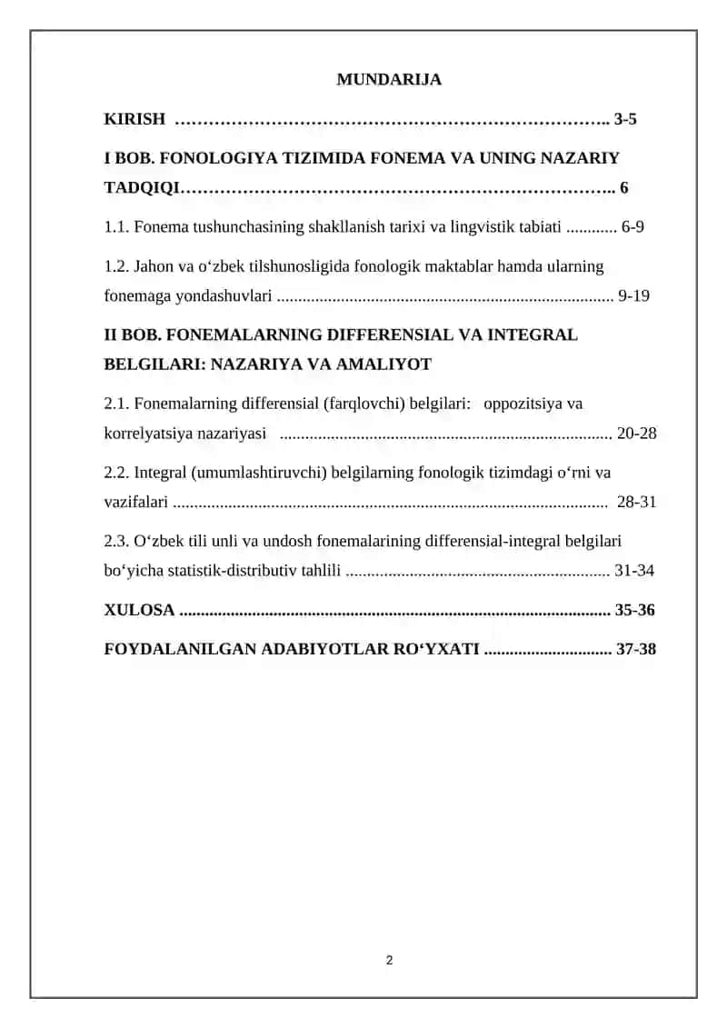 FONEMALARNING DIFFERENSIAL VA INTEGRAL BELGILARI 2