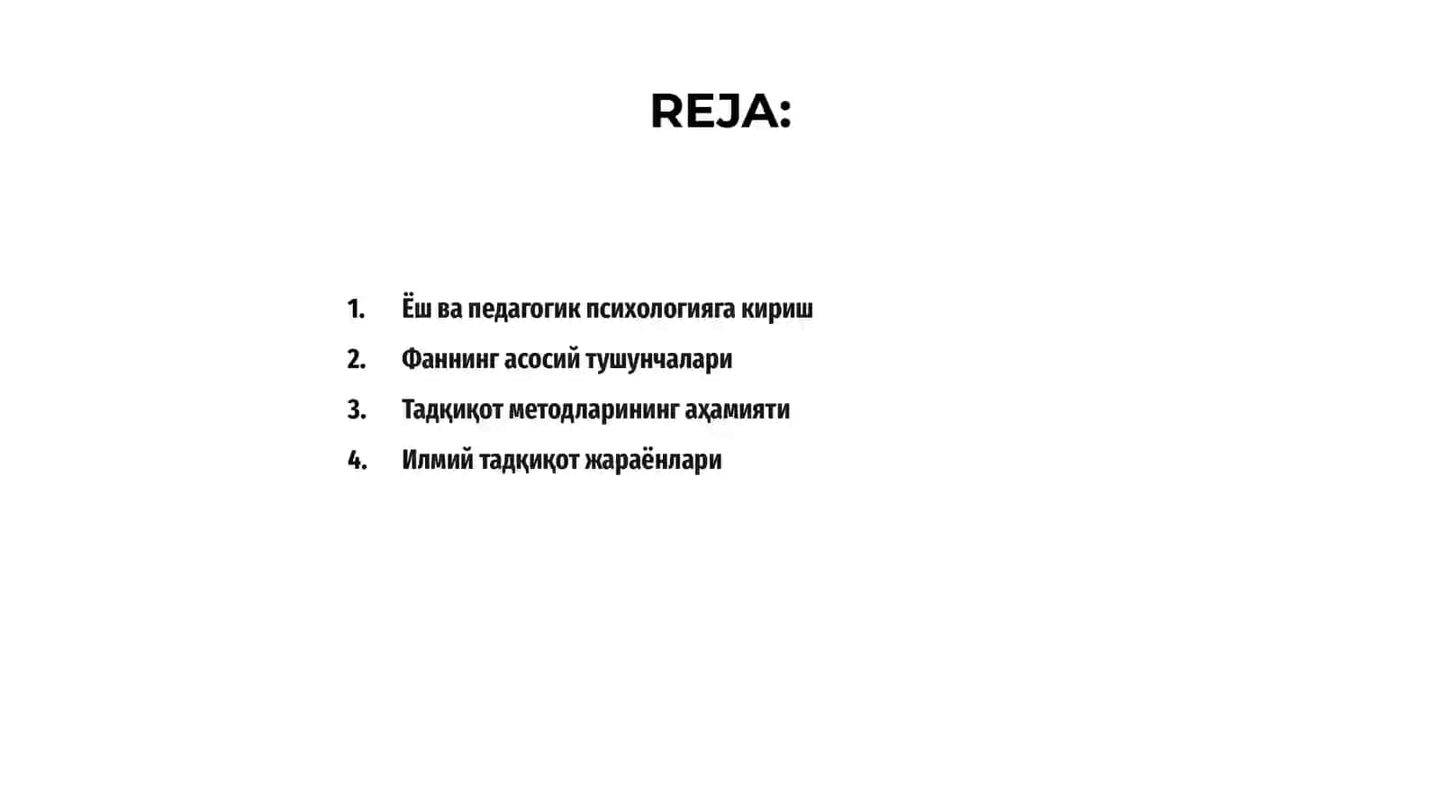 Ёш ва педагогик психология фаннинг тадкикот методлари 2