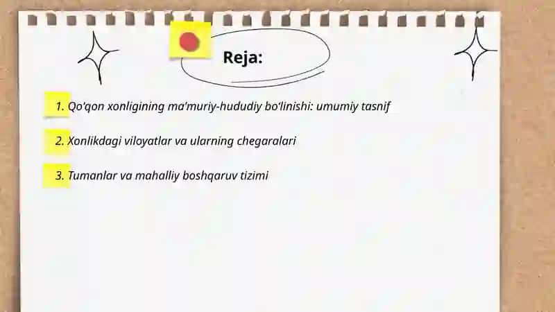 Qoʻqon xonligining mamuriy-hududiy boʻlinishi 2