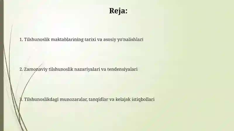 Tilshunoslik maktablari va yo'nalishlariga kirish 2