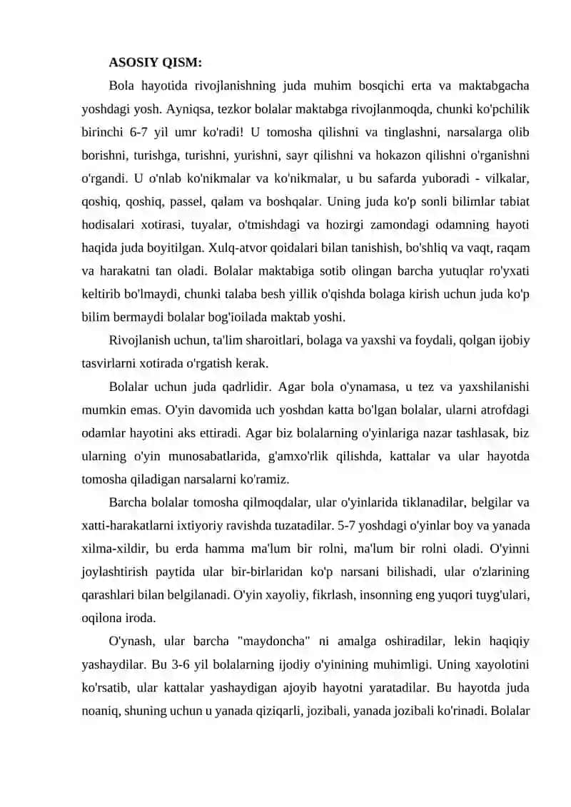 MAKTABGACHA YOSHDAGI BOLALARGA TA’LIM BERISHDA AQLIY TARBIYA VAZIFALARI 2
