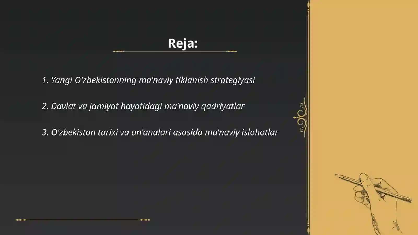 Yangi O'zbekistonda amalga oshirilayotgan ma'naviy o'zgarishlar 2
