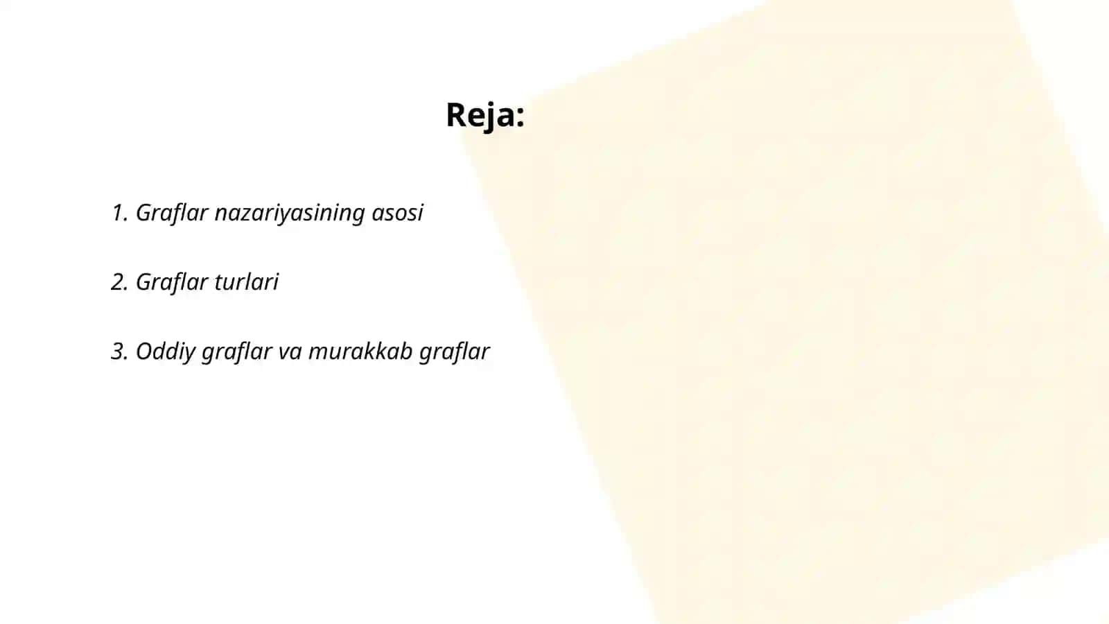 Graflar nazariyasi asoslari 2