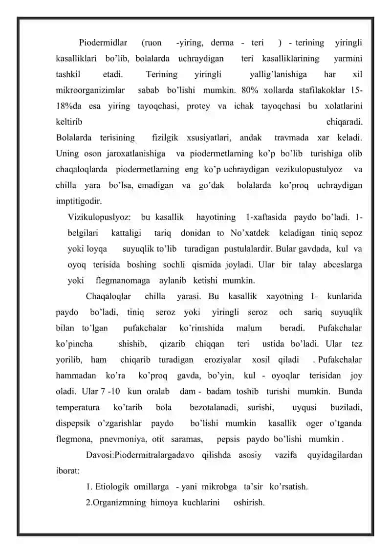 Teri va kindik kasalliklari sepsis 2