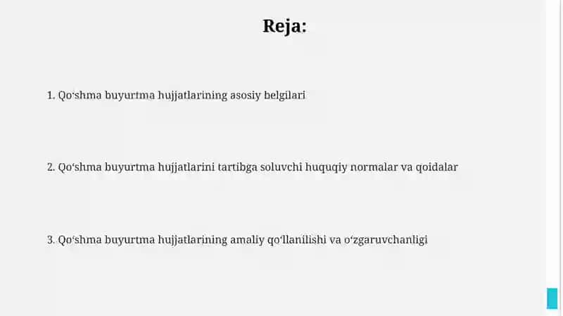 Qo'shma buyurtma hujjatlari 2