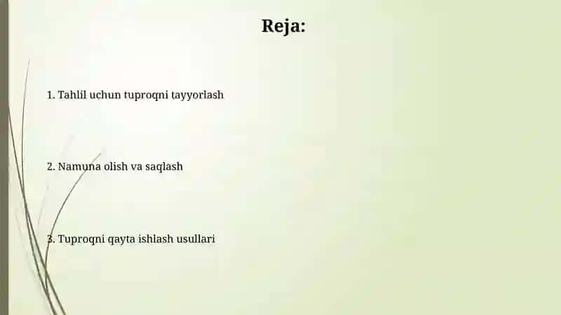 Tuproqni analizga tayyorlash 2