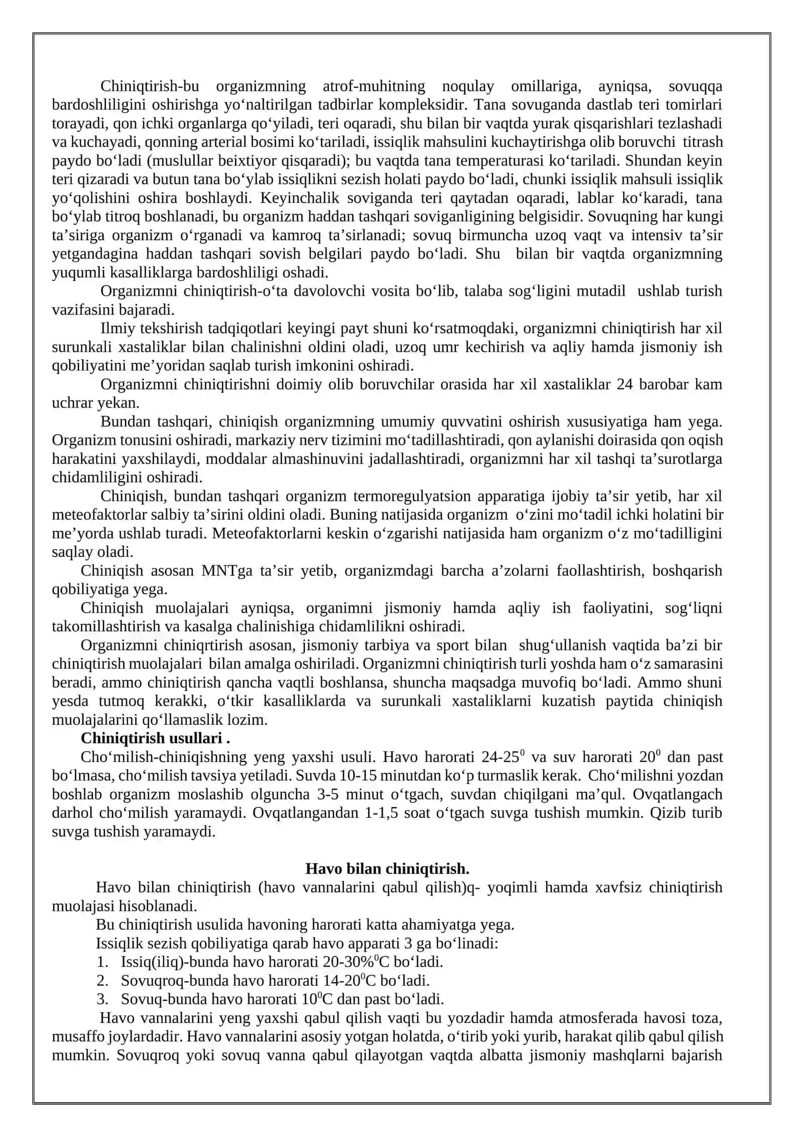Salomatlik va faol harakatchanlik 2