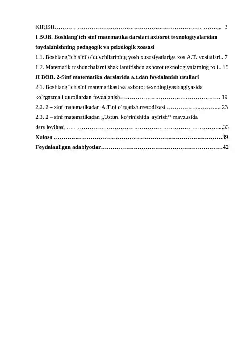 Matematika O‘qitish Metodikasi 2