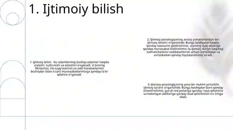Sotsial Psixologiyaning Asosiy YoʻNalishlari 2