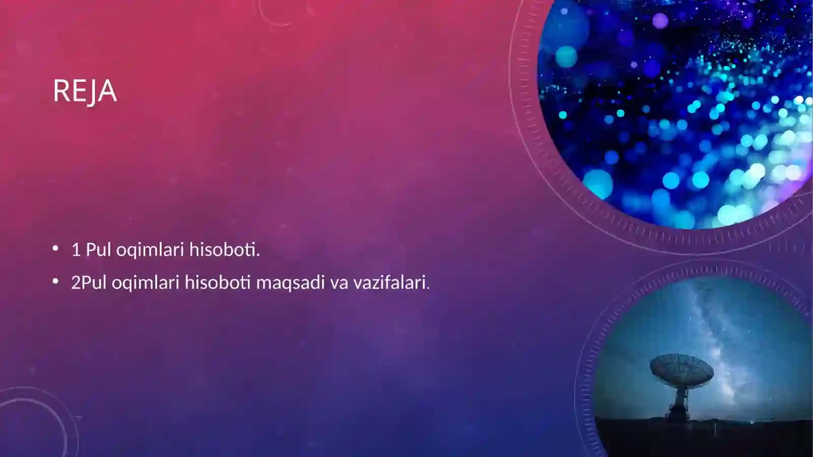 Pul Oqimlari To'g'risidagi Hisobot 2