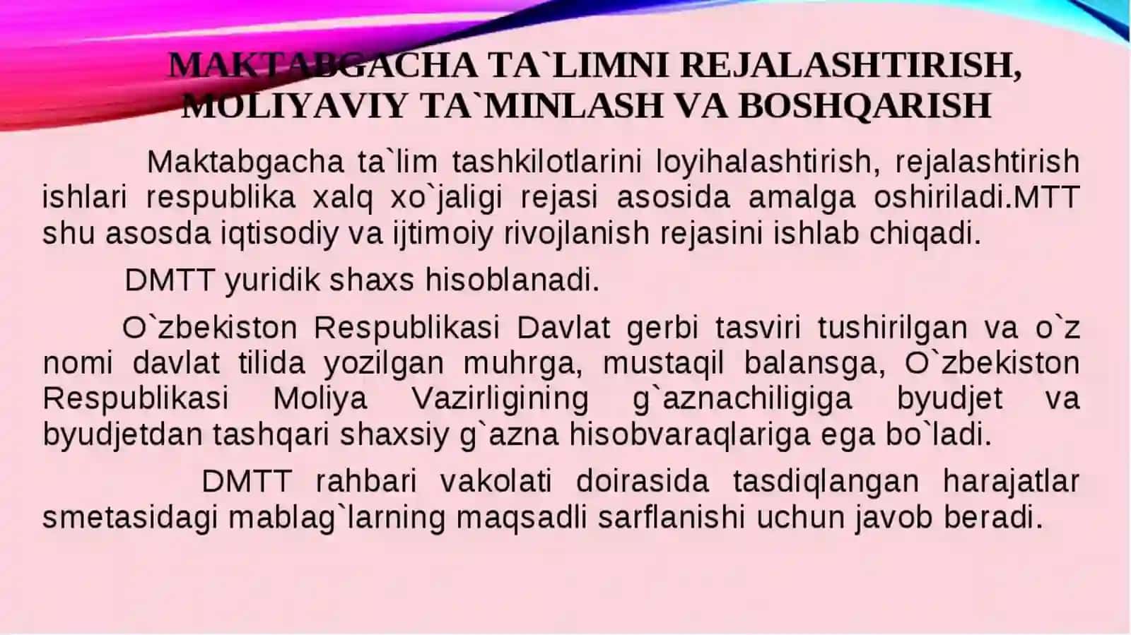 MTT mol-mulki va moliyaviy resurslarini shakllantirish 2